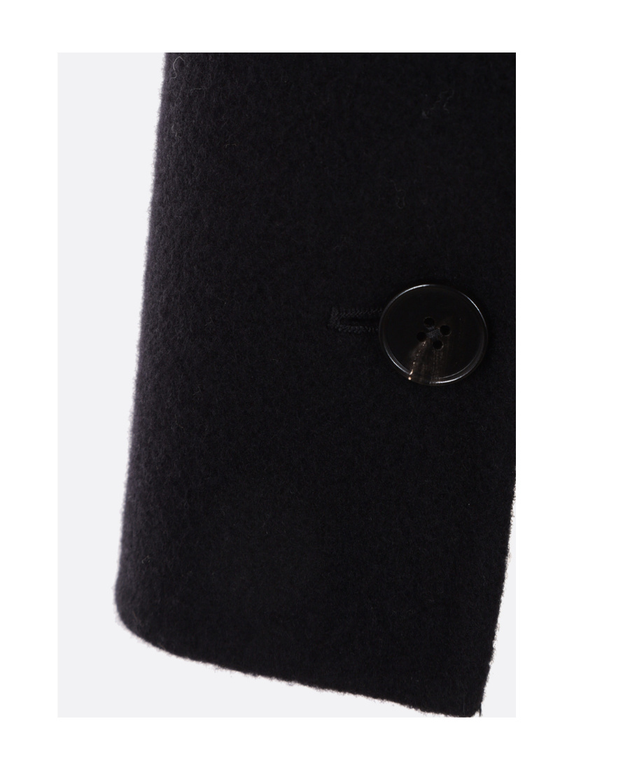 Jil Sander Single-breasted Cashmere Short Coat In Black