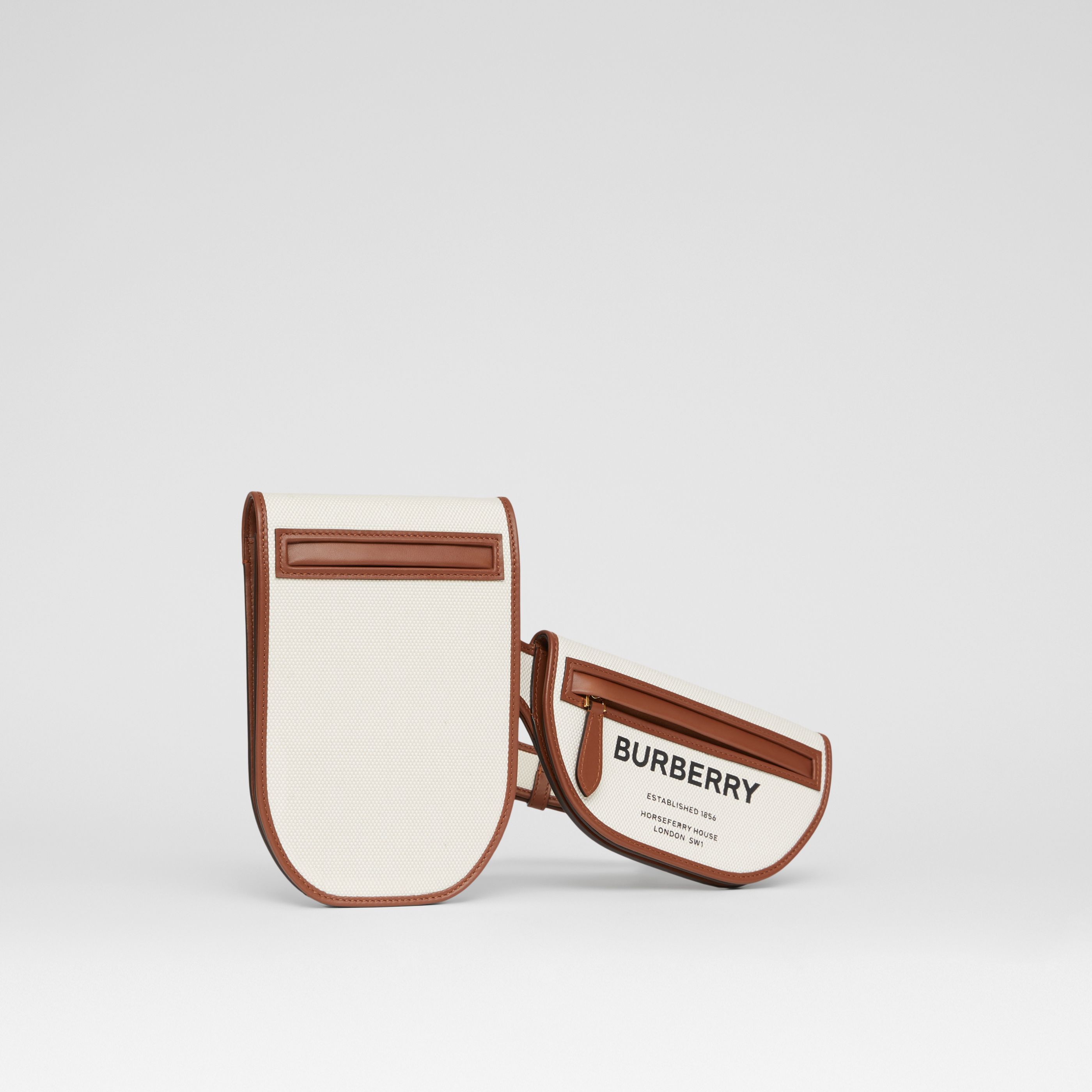 Burberry Logo-print Panelled Belt Bag In Brown