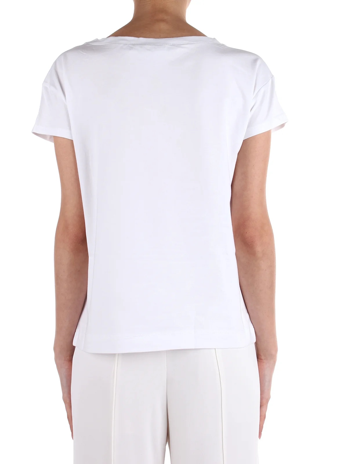 Moschino Pattern Printed Short-sleeved T-shirt In White