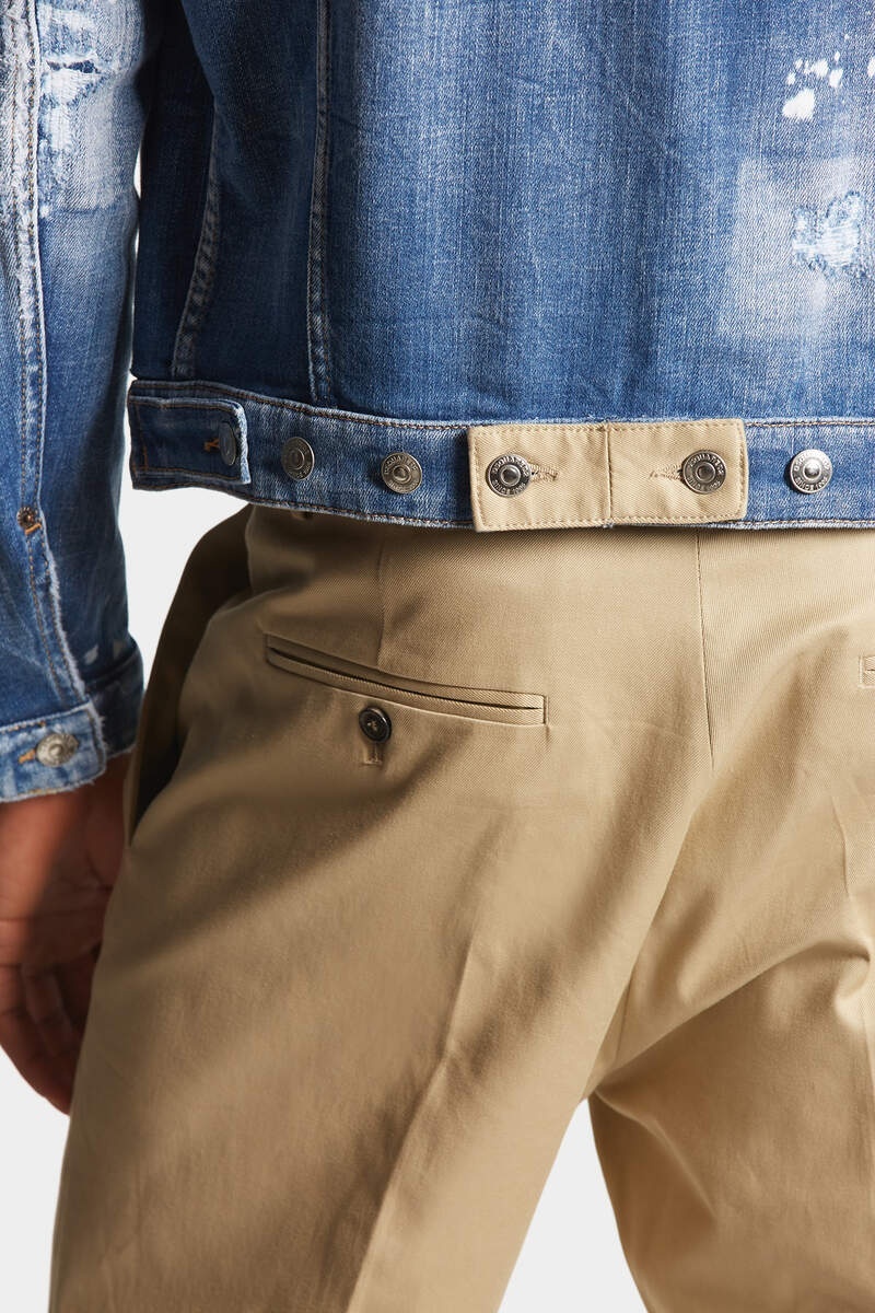 Dsquared2 Dan Distressed Buttoned Denim Jacket In Blue