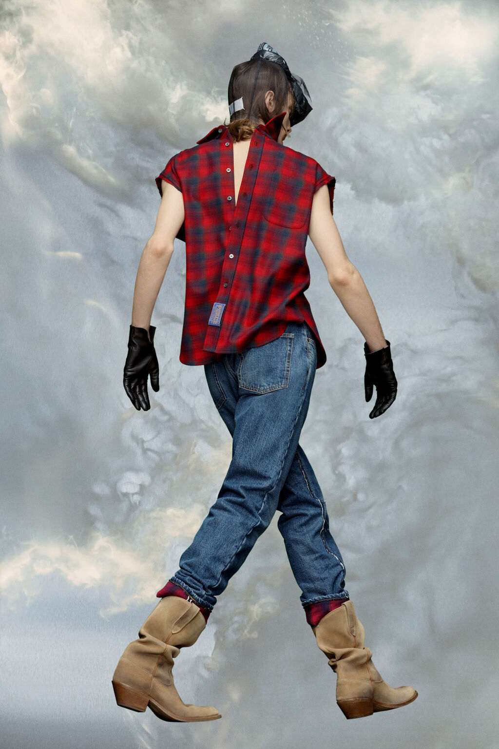 Maison Margiela Pendleton Check-print Wool Shirt In Red