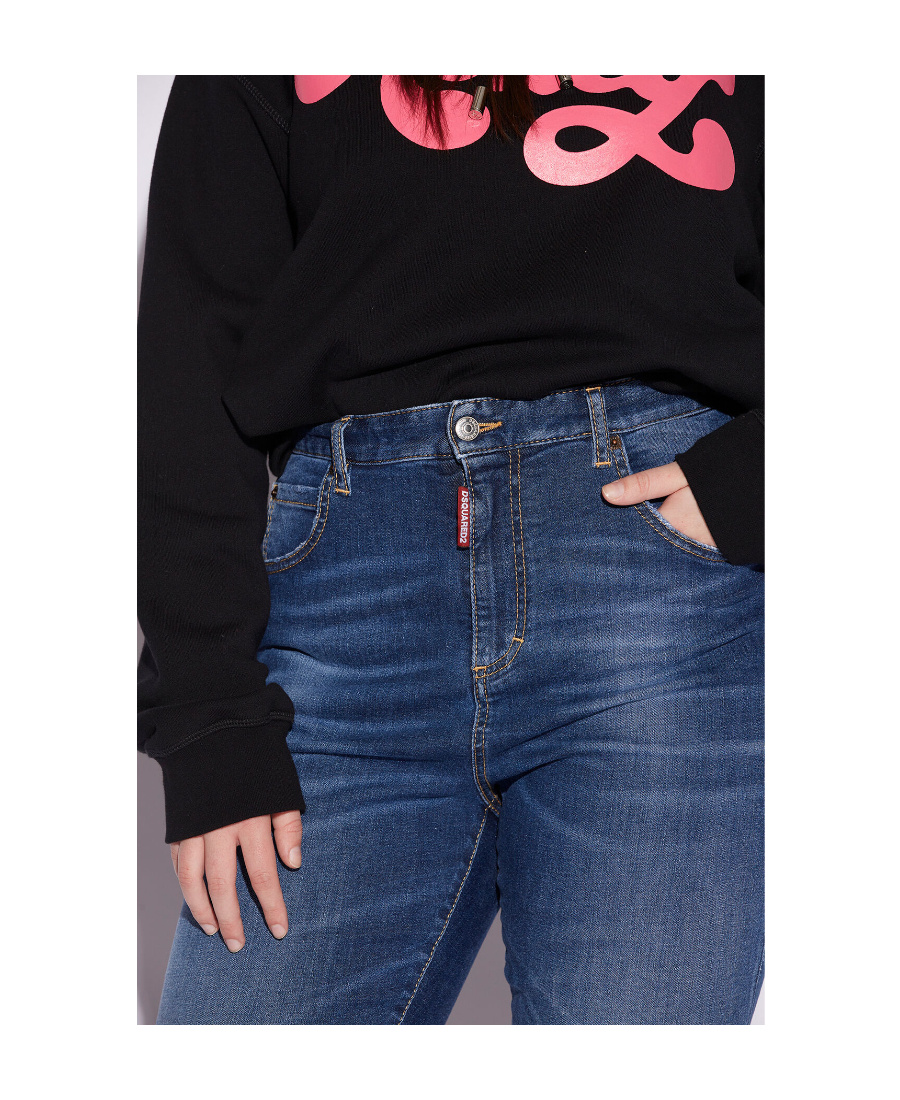 Dsquared2 Cropped Skinny Jeans In Blue