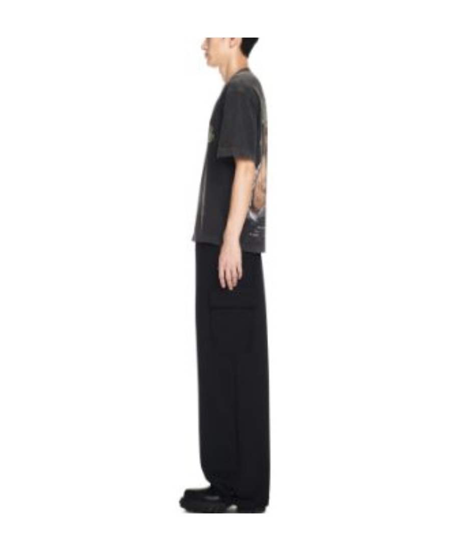Off-white Bacchus Skate Cotton Graphic T-shirt In Black