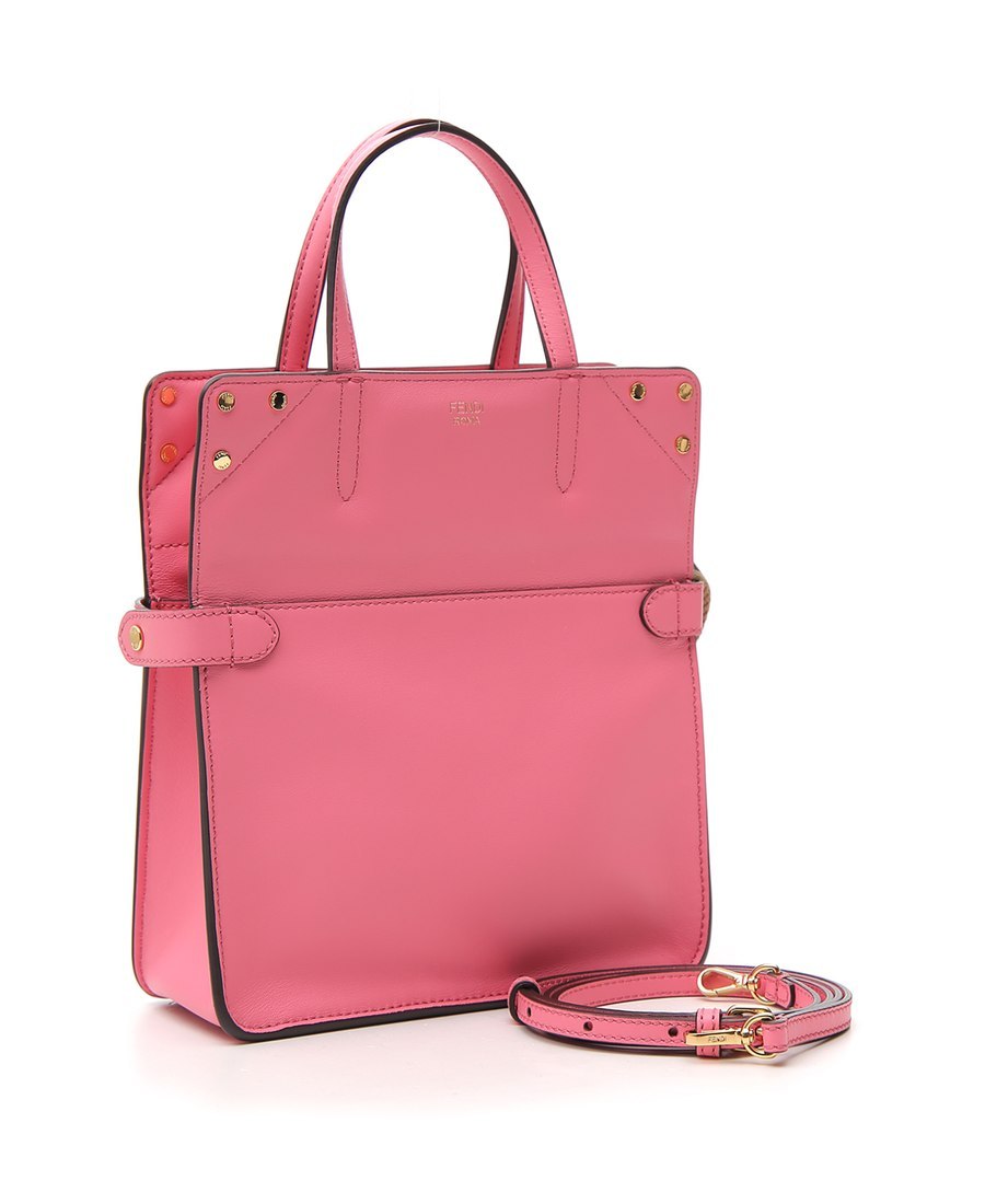 Shop Fendi Flip Small Handbag In Pink