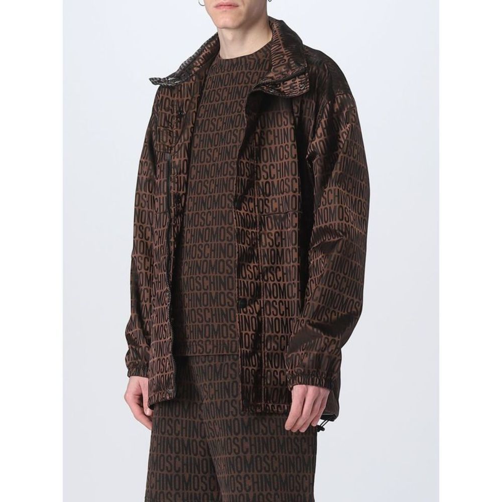 Moschino Long-sleeved Casual Jacket In Black