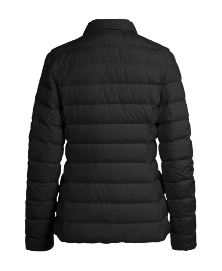 Shop Parajumpers Long-sleeved Quilted Down Jacket In Black