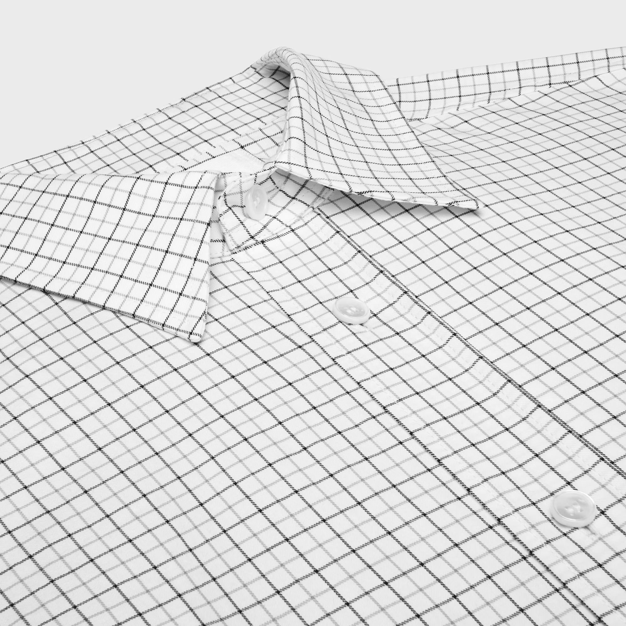 Celine Relaxed Shirt In Checked Cotton Twill In Multi