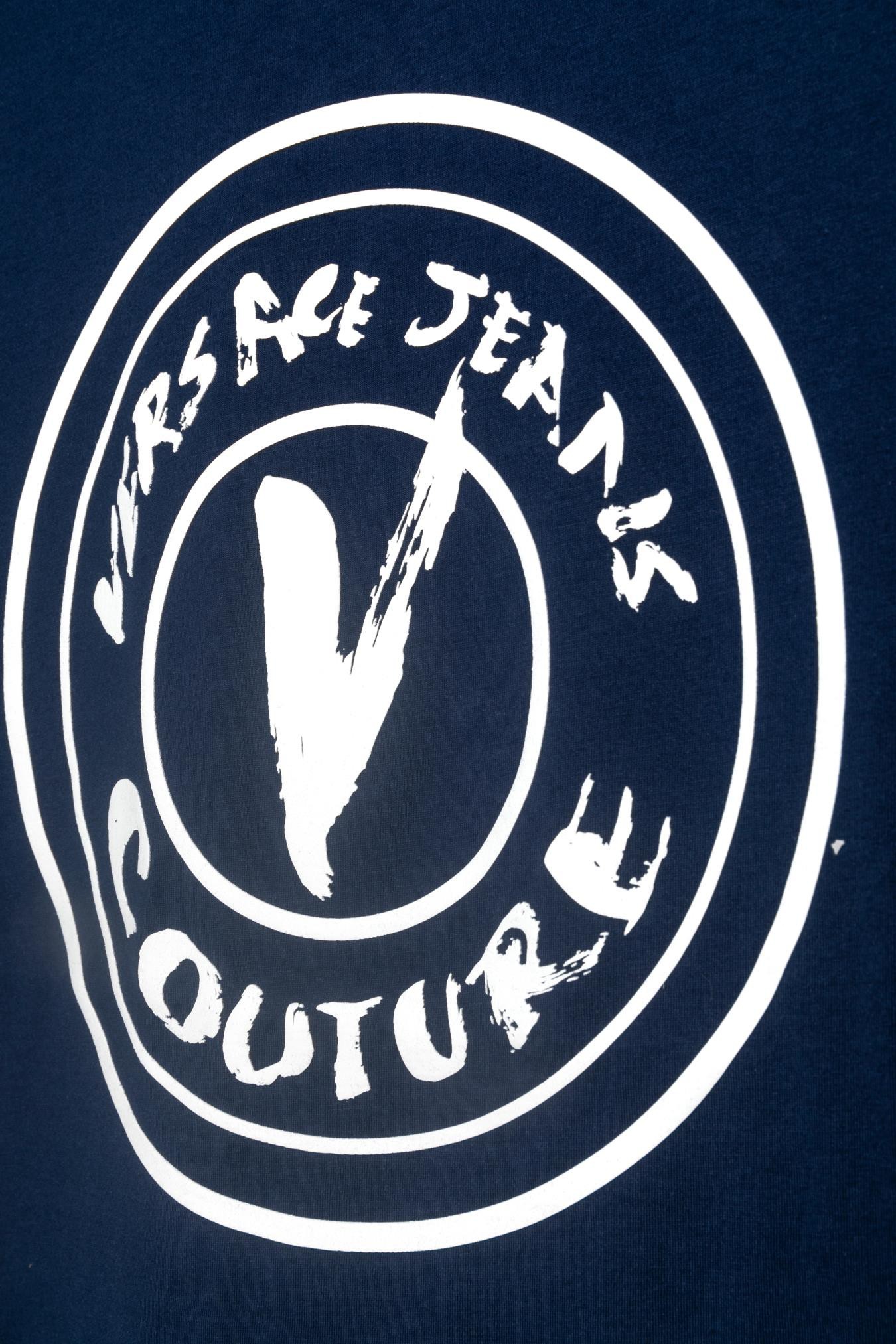 Versace Jeans Logo-print T-shirt In Blue