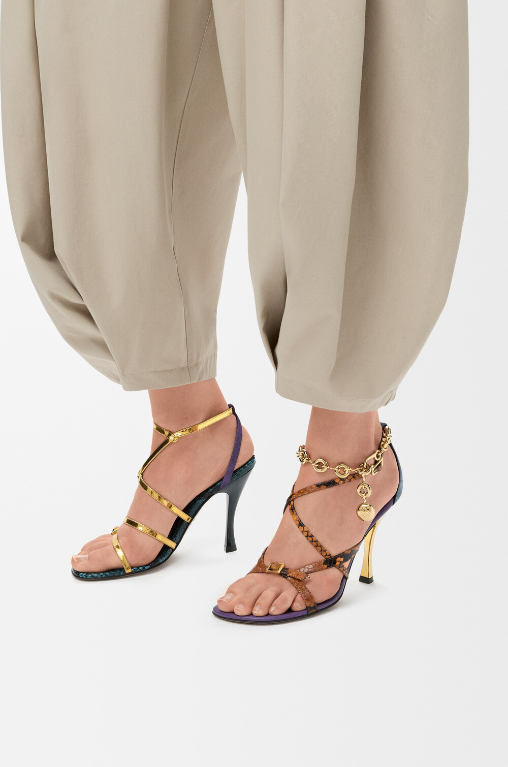 Loewe New Comic Sandals Multicolor In Blue