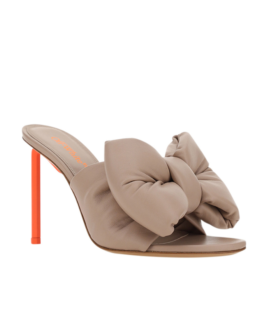 Off-white Allen 110mm Oversize-bow Sandals In Nude