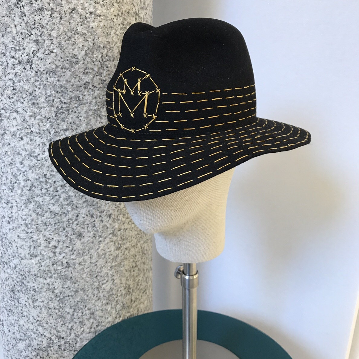 MAISON MICHEL LOGO EMBROIDERED HAT