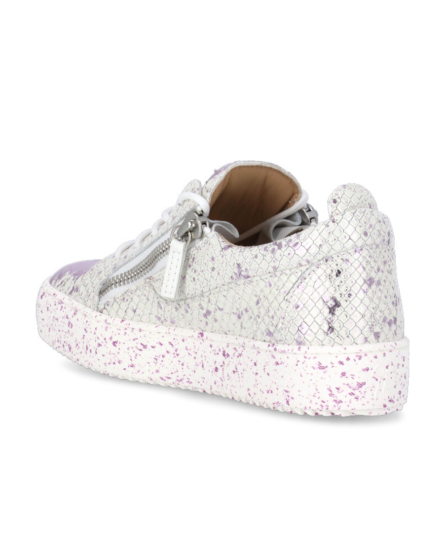 Giuseppe Zanotti Gail Silver Sneakers In White