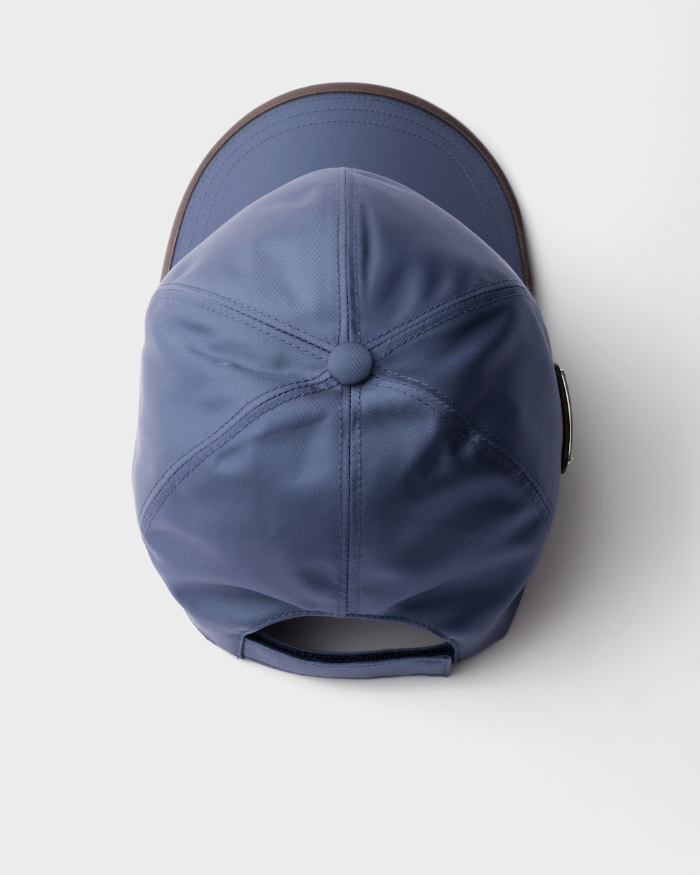 Prada Recycled Nylon Baseball Cap In Blue