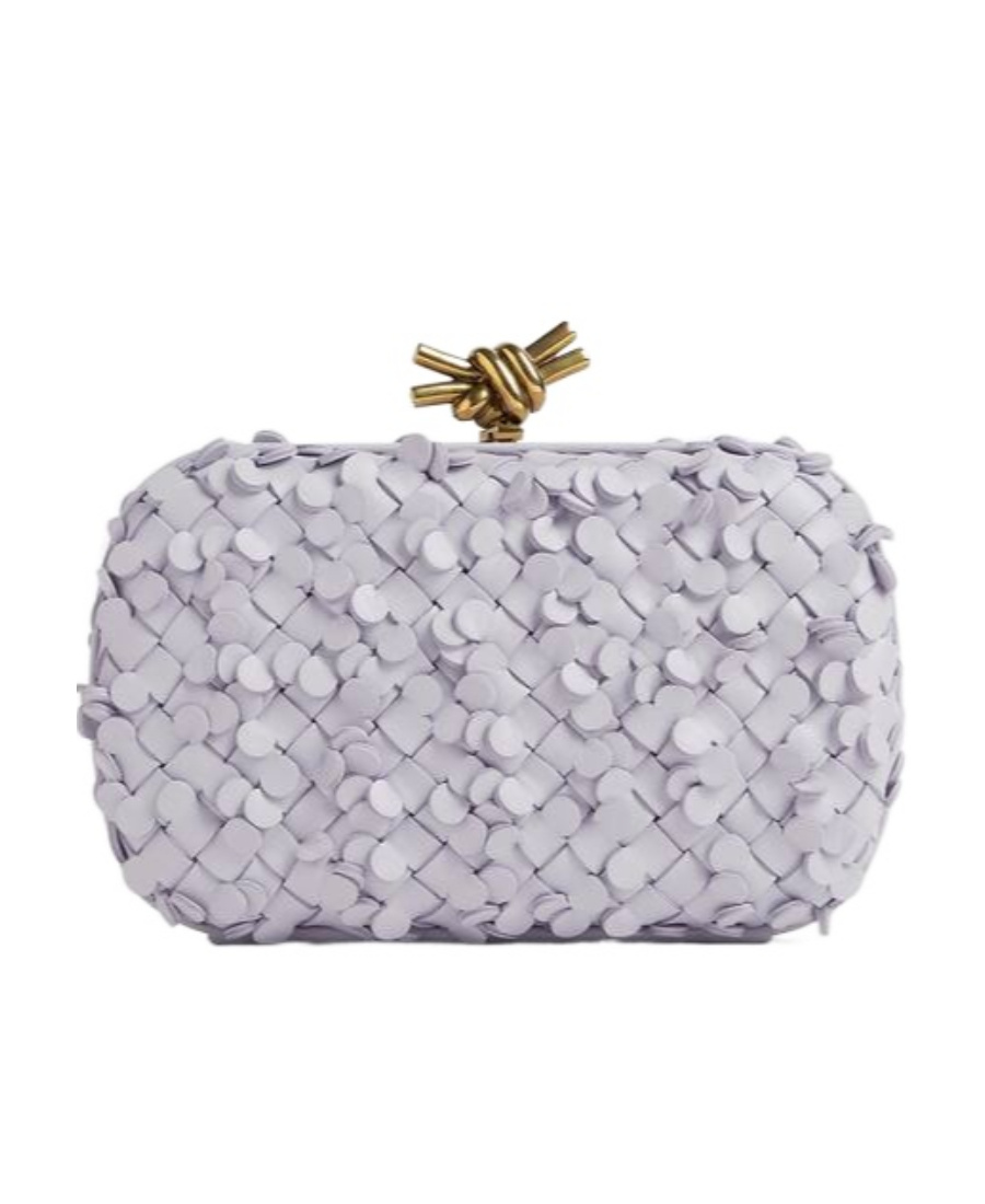 Bottega Veneta Knot Dinner Bag In Purple
