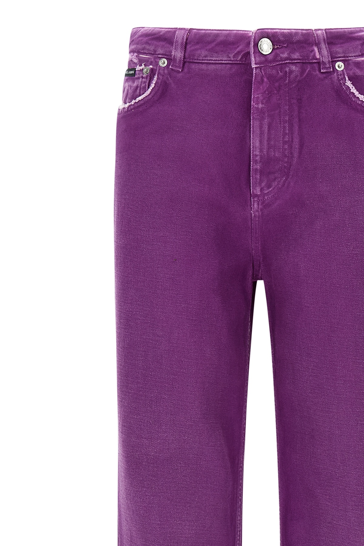 Dolce & Gabbana Flared Leg Trousers Rivet Accents In Purple