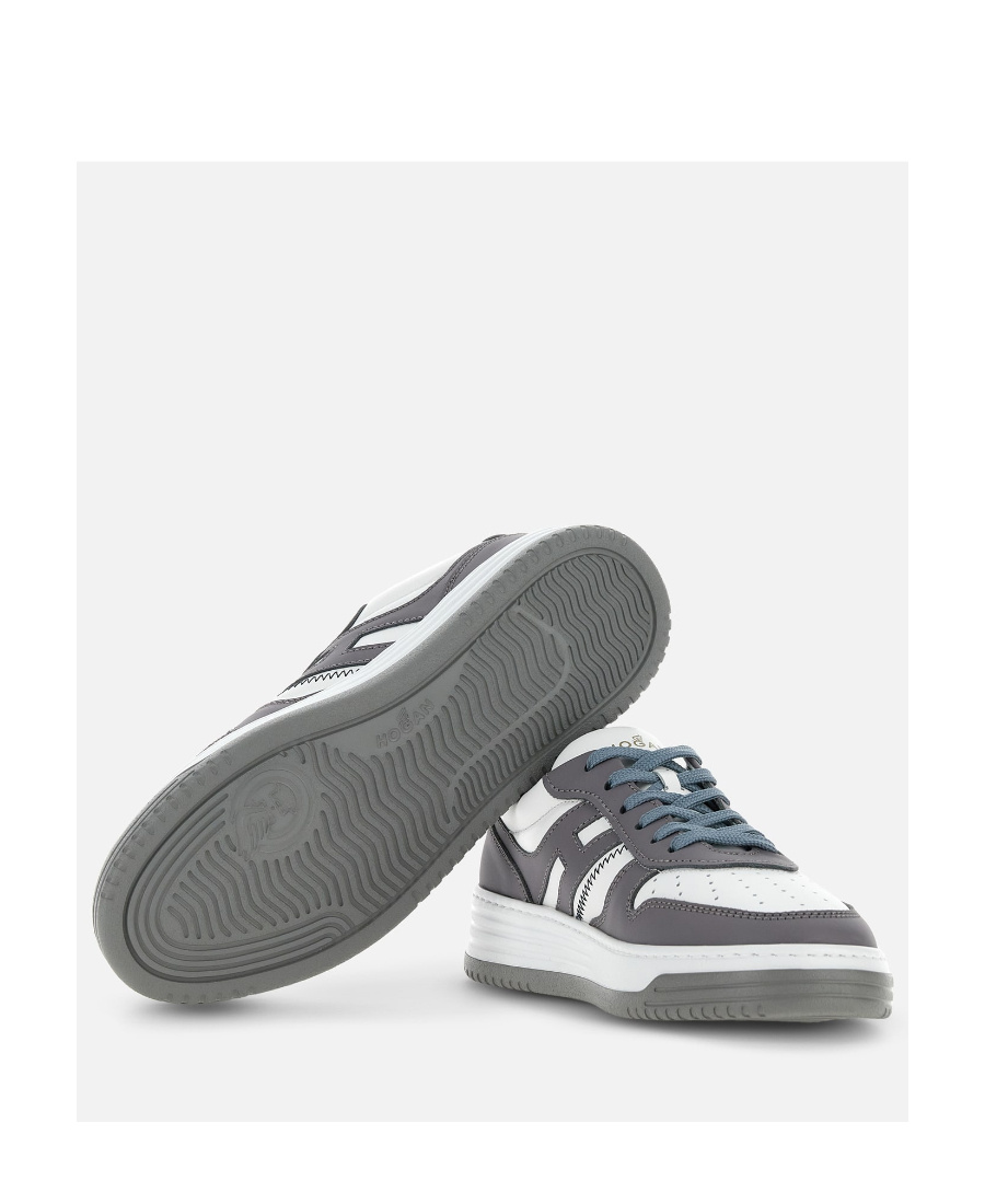Hogan H630 Perforated Low-top Sneakers In Gray