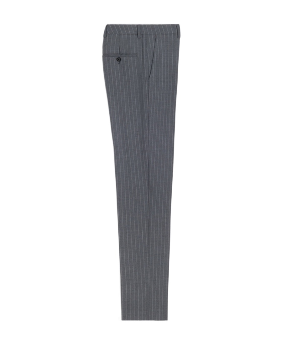 Celine Striped Casual Pants In Gray