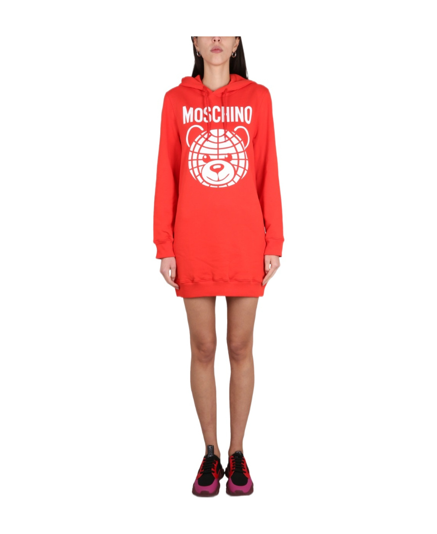 Moschino Couture Sweatshirt With Logo Print In Orange