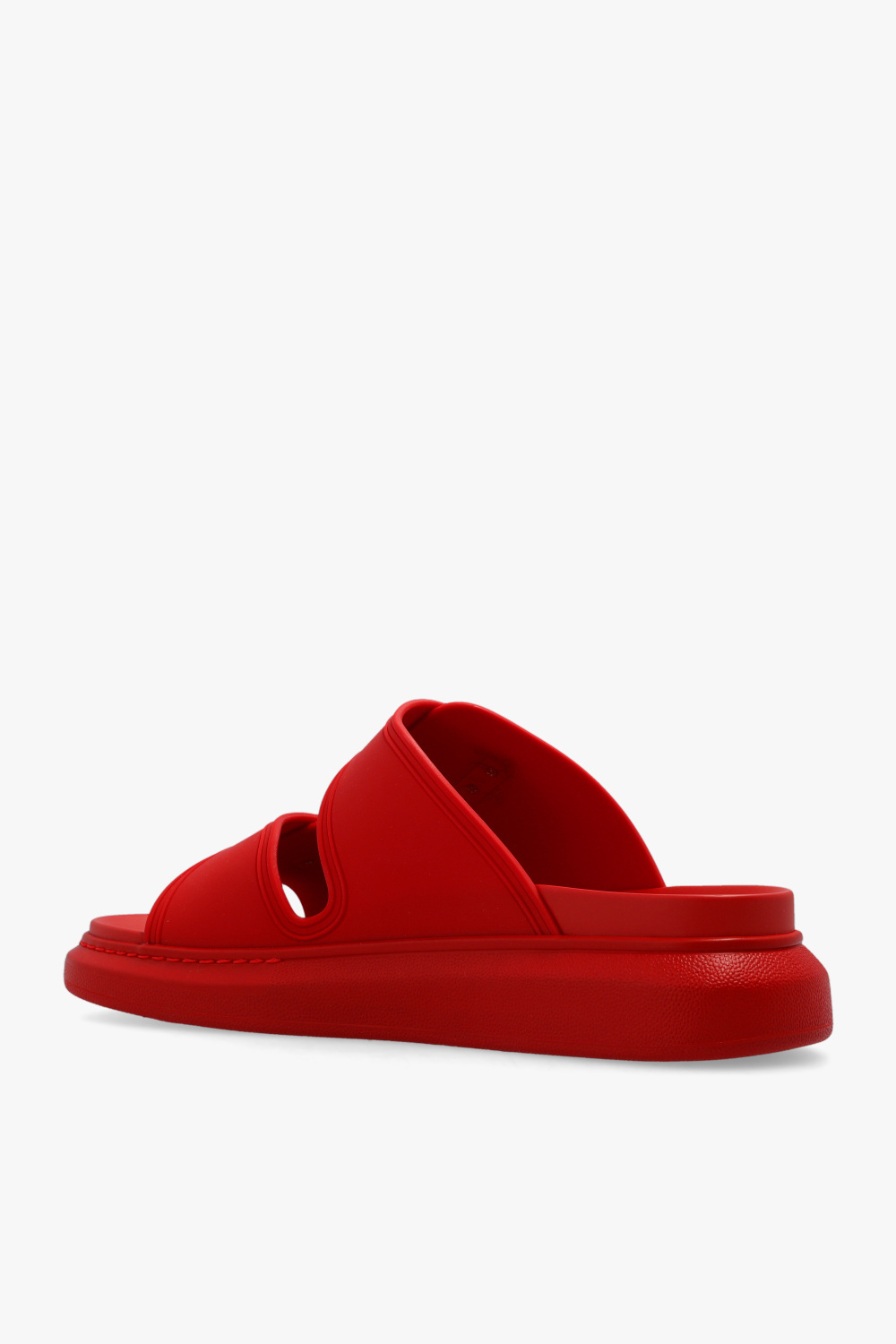 Alexander Mcqueen Hybrid Double-strap Slides In Red