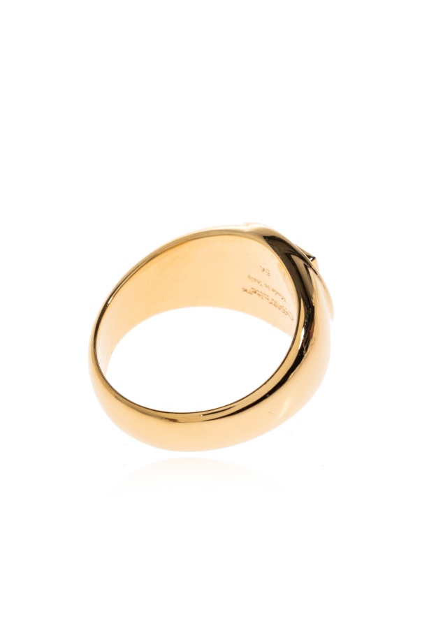 Off-white Logo-embellishment Ring In Gold
