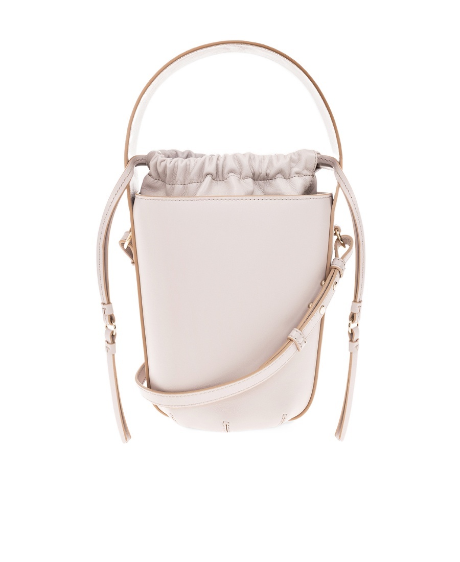 Shop Chloé Sense Leather Bucket Bag In Pink