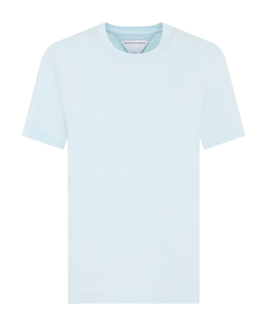 Bottega Veneta Logo Round-necked T-shirt In Blue
