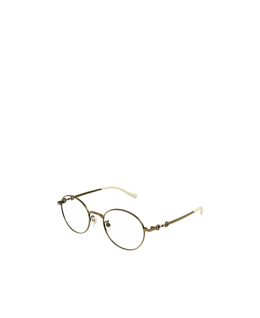 Gucci Eyewear Round Frame Glasses In Gold