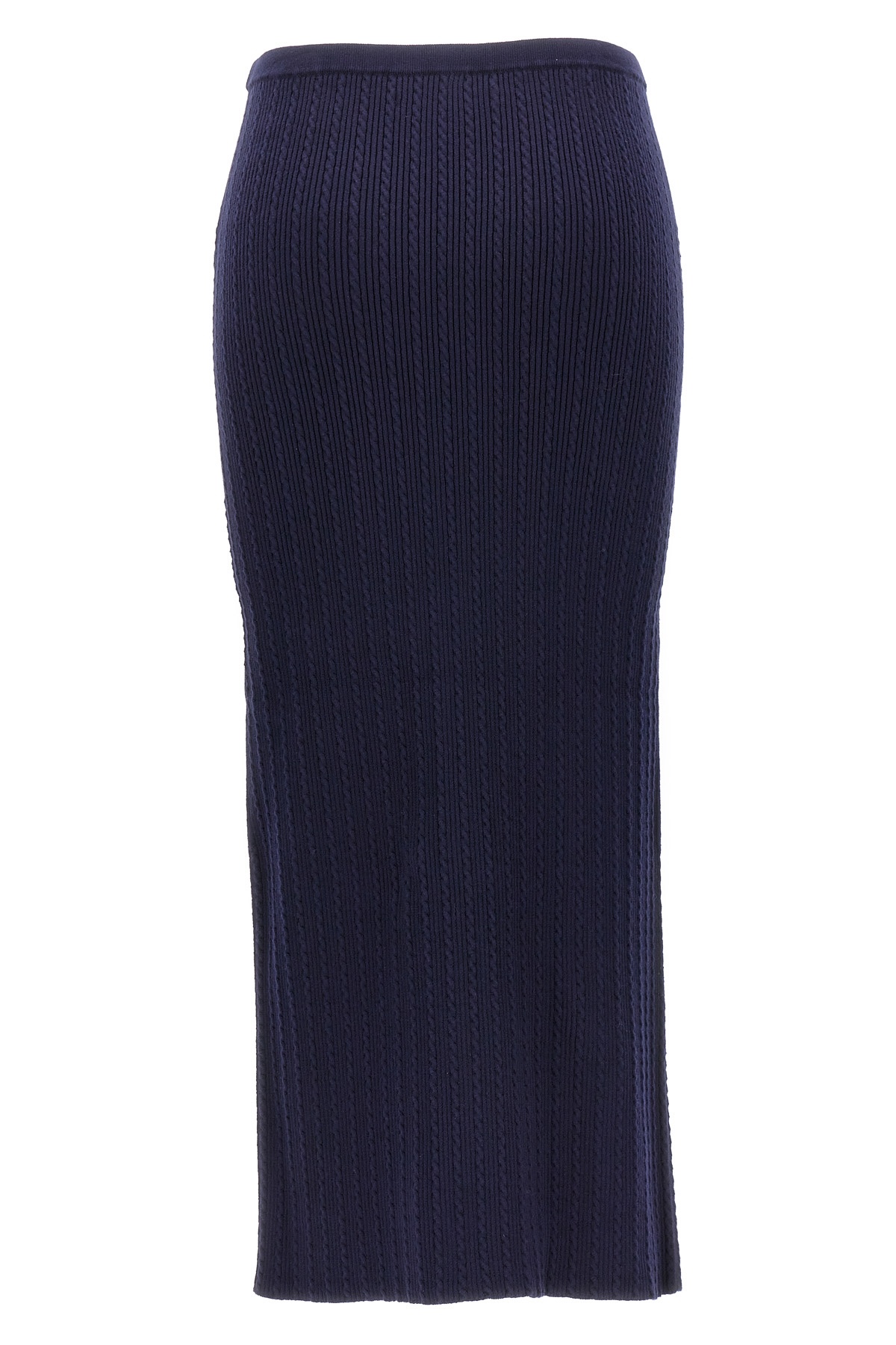 Alessandra Rich Knitted Pencil Skirt In Black