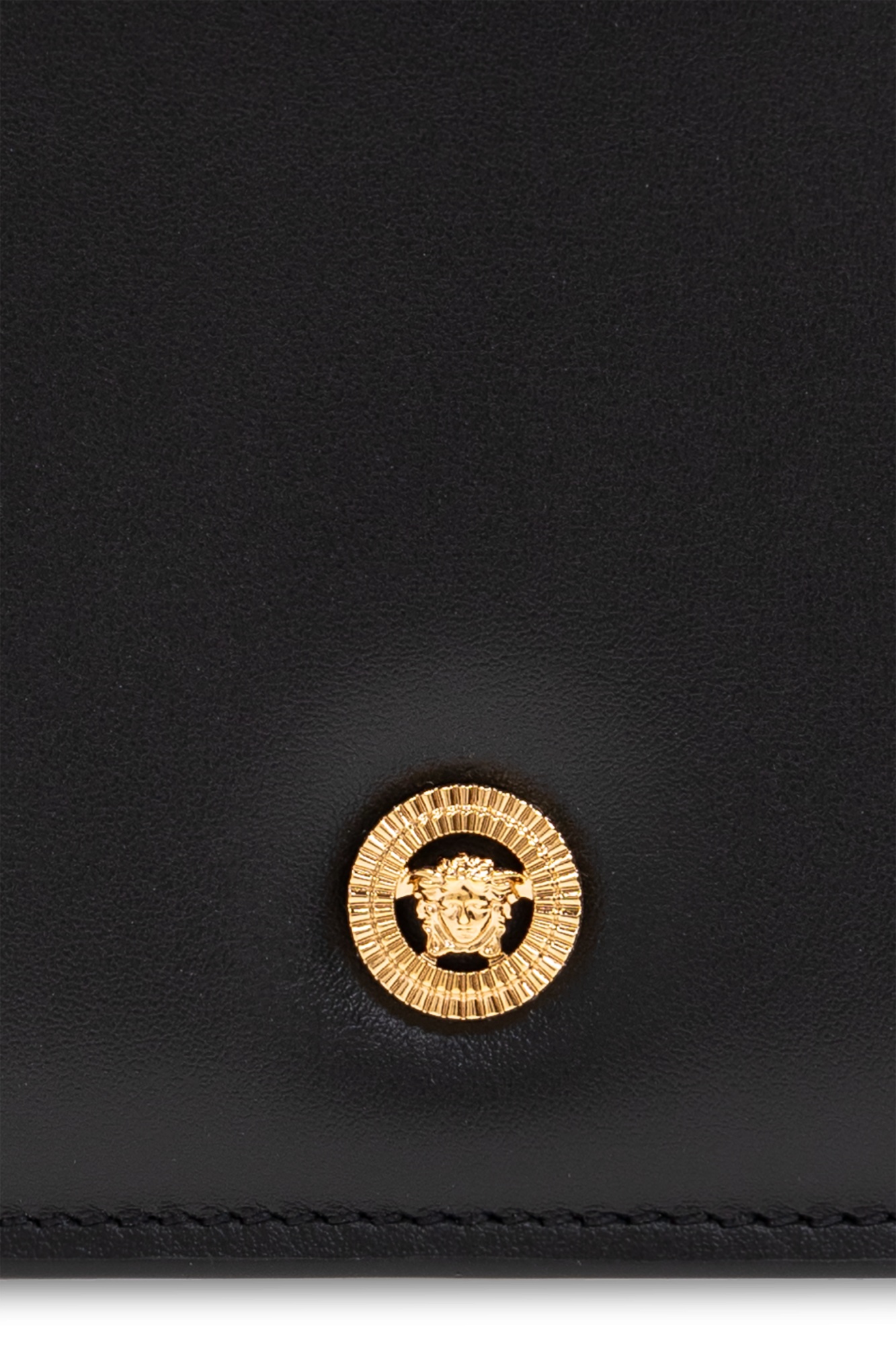 Versace Logo Wallet In Black