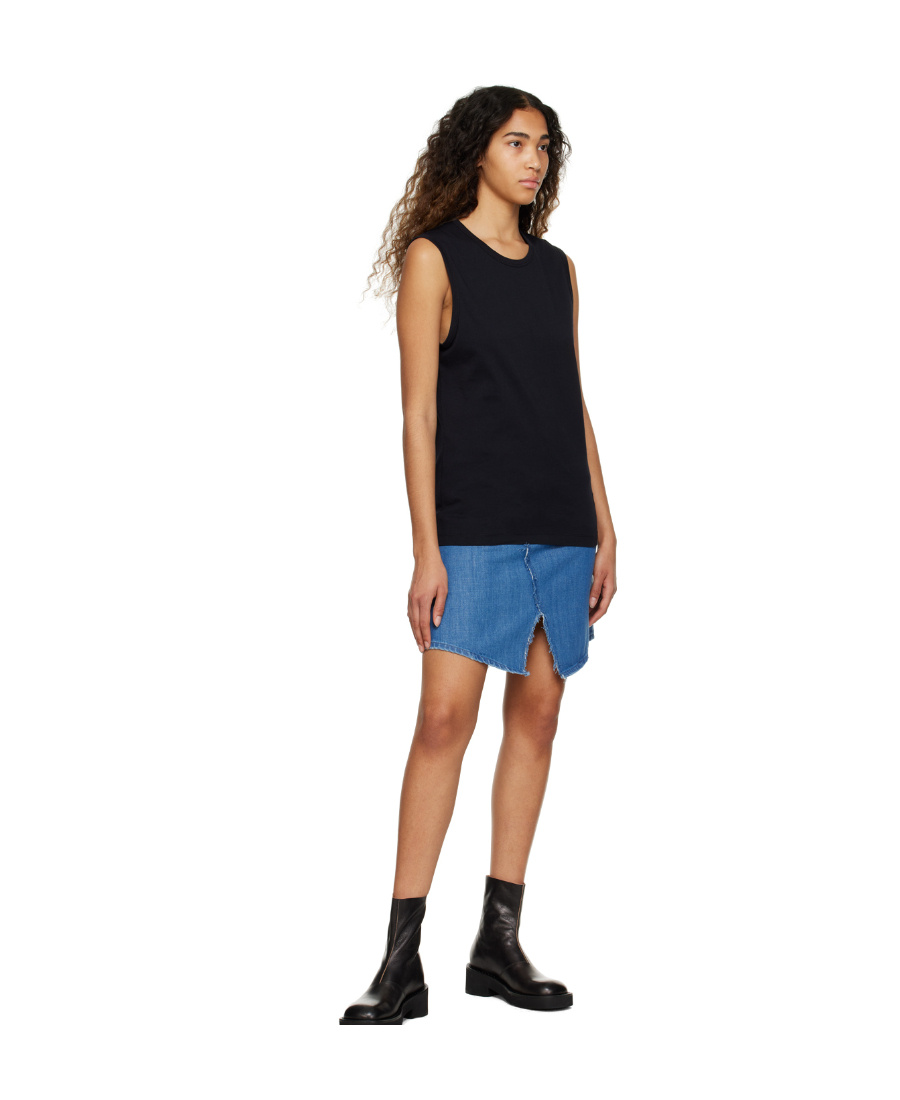 Mm6 Maison Margiela High-waisted Denim Skirt In Blue
