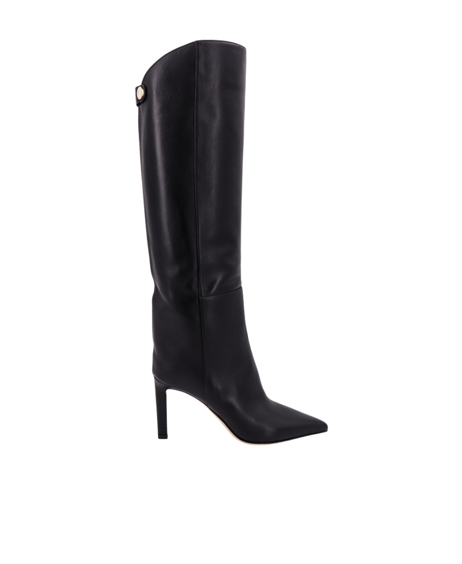 Jimmy Choo Alizze 85mm Leather Boots In Black