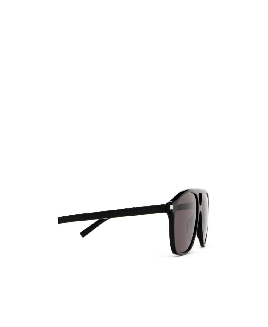 Saint Laurent Eyewear Aviator Frame Sunglasses In Gray