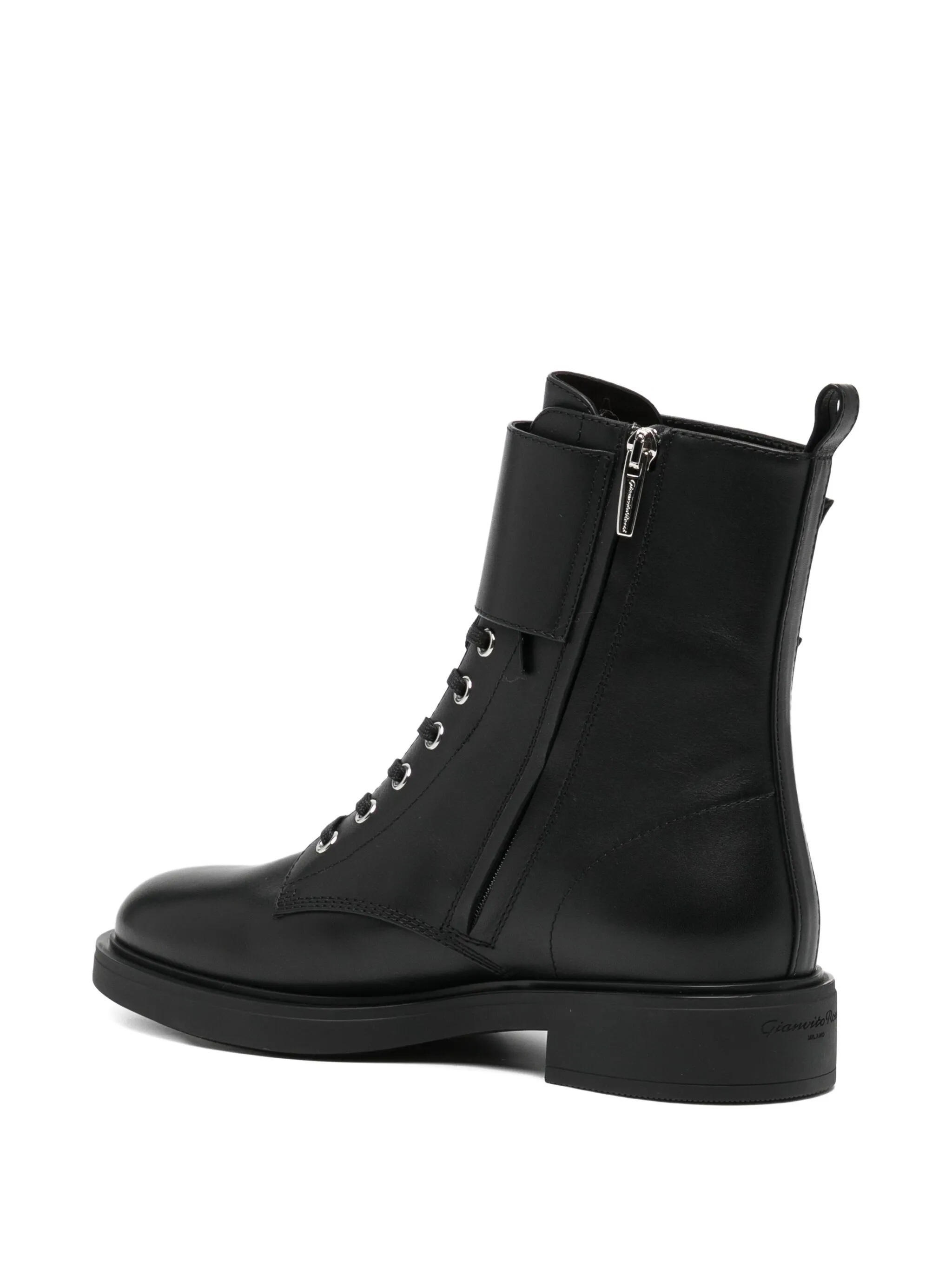 Gianvito Rossi Ankle Boots With Buckle And Round Toe In Black