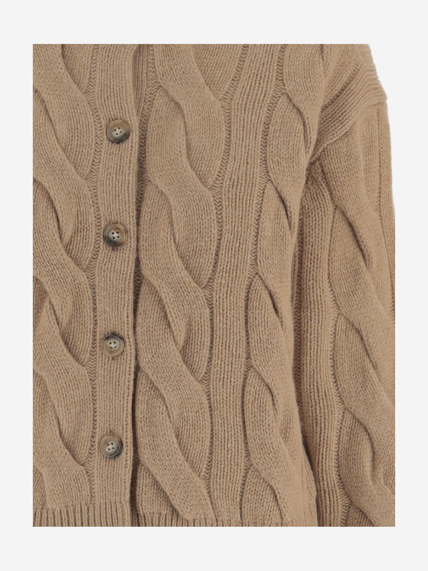 Polo Ralph Lauren Cable-knit Cardigan In Brown