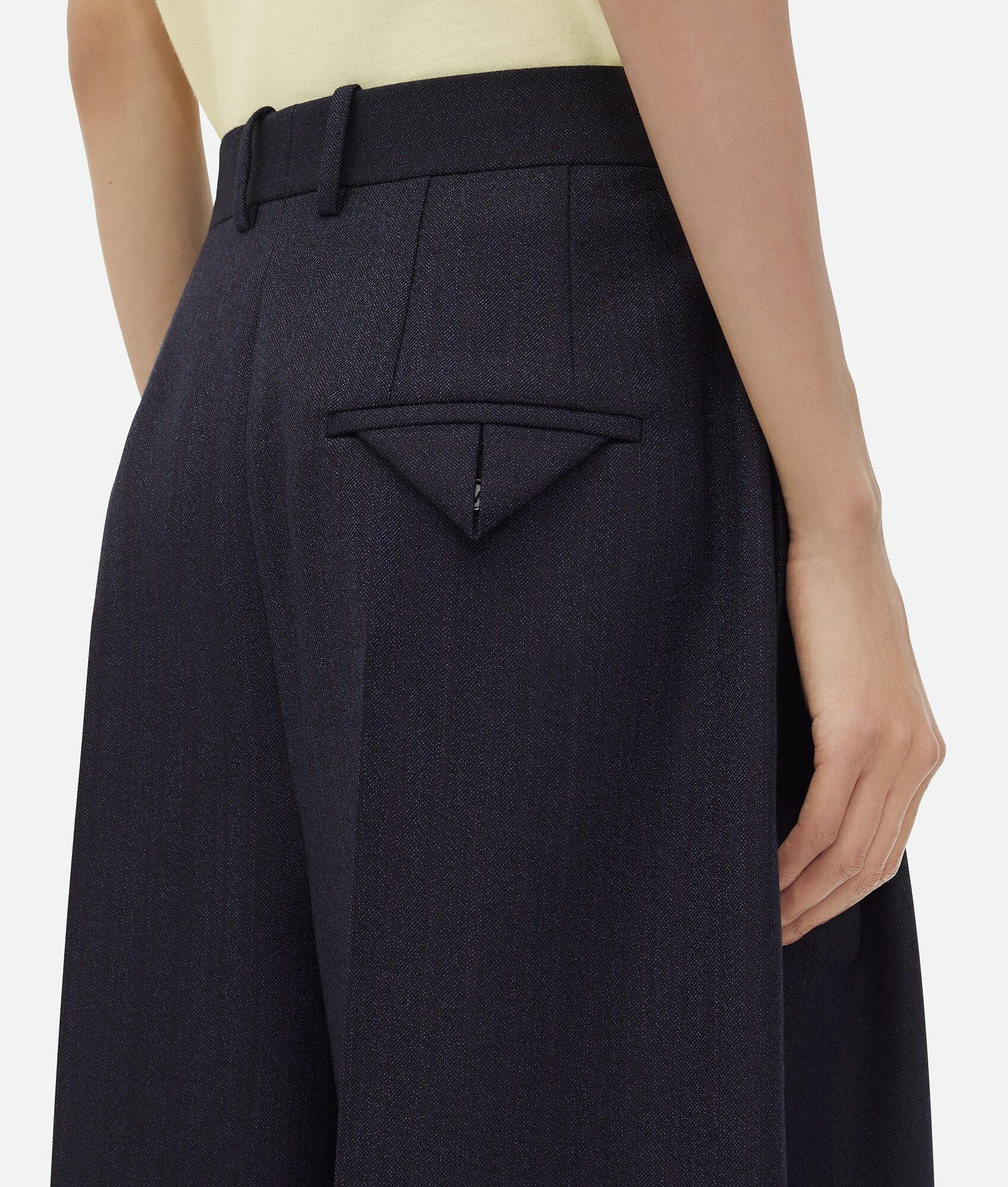 Bottega Veneta Pinstripe Wool Shorts In Black