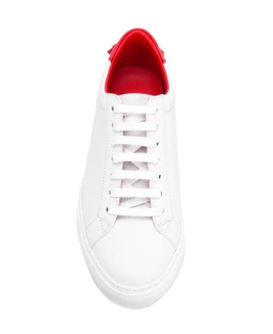 Givenchy Contrast-heel Low-top Sneakers In White