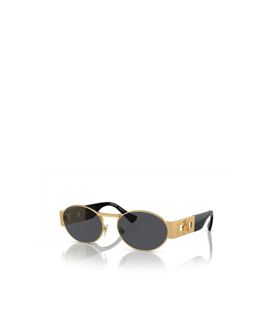 Versace Medusa Head Round-frame Sunglasses In Black