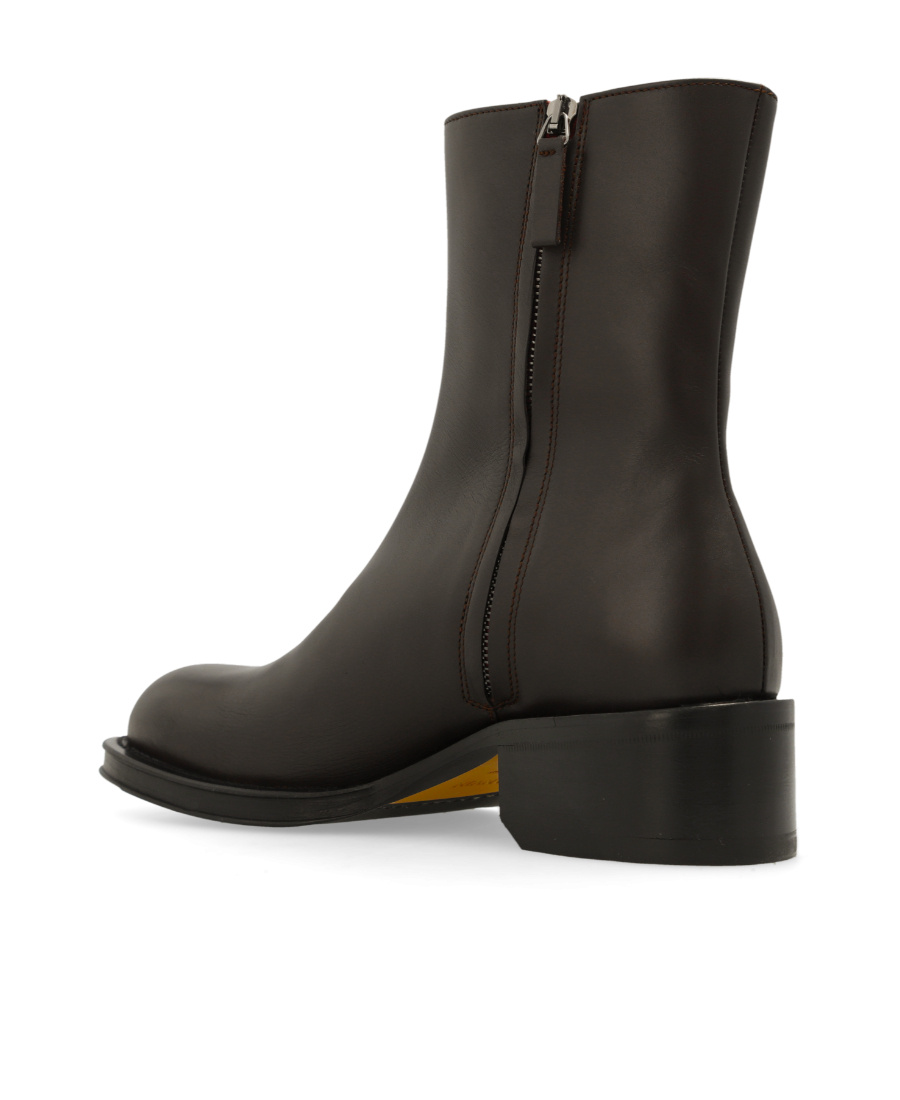 Lanvin Woman Ankle Boots Dark Brown Size 8 Calfskin In Black