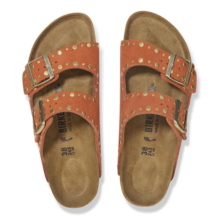 Birkenstock Rivet Slippers In Brown