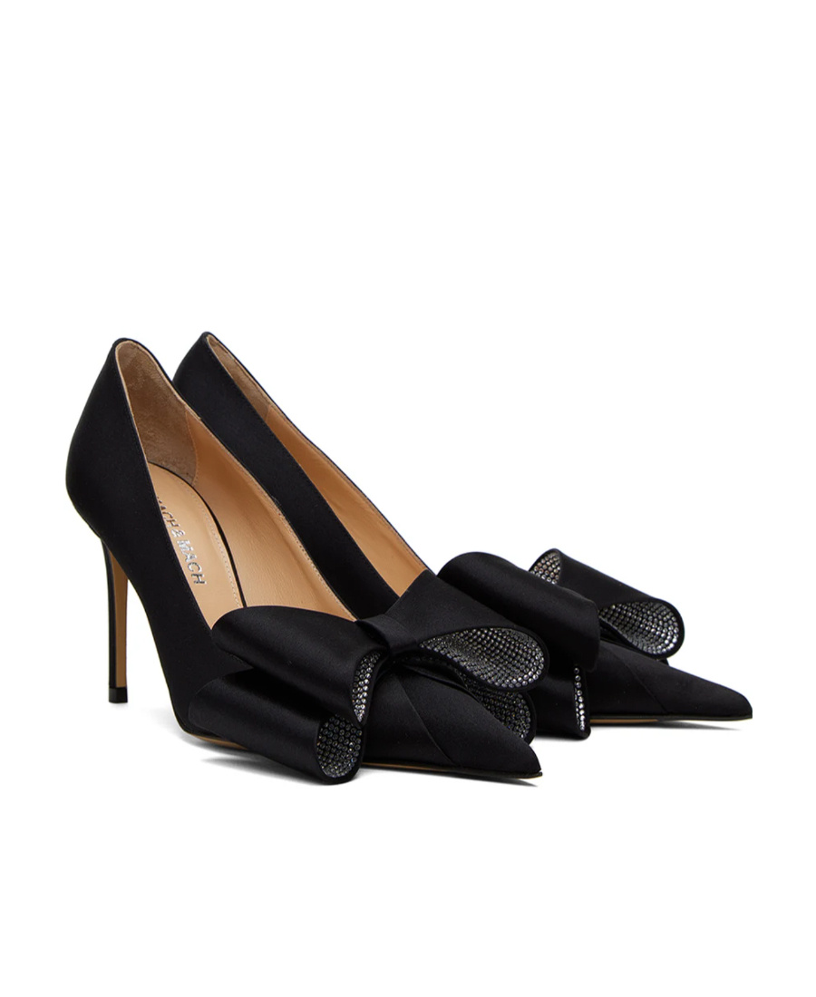Mach&mach Le Cadeau Pointed High Heels In Black