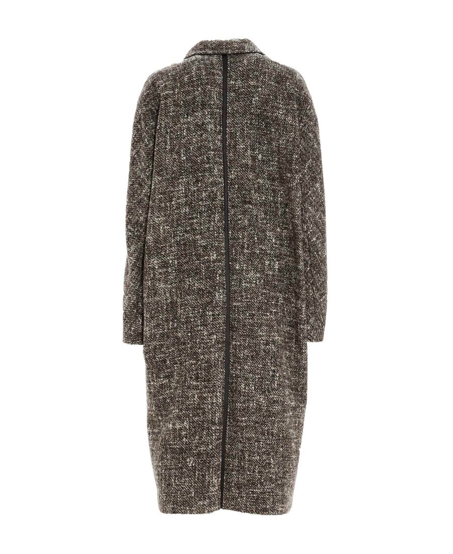 MAX MARA TEATINO DOUBLE-BREASTED WOOL LONG COAT