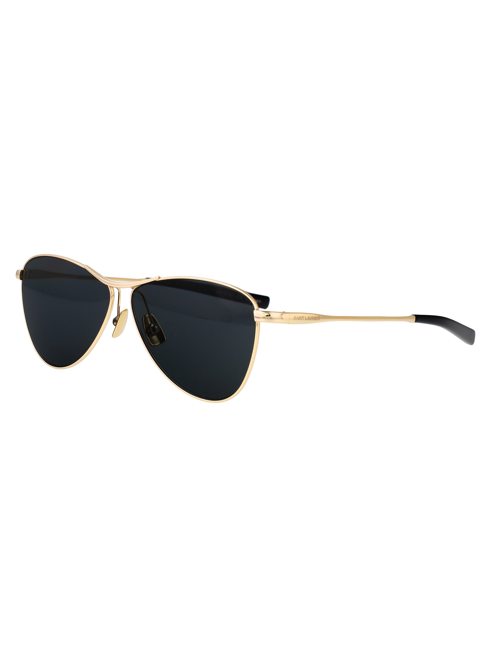 Saint Laurent Vesper Aviator-frame Sunglasses In Black