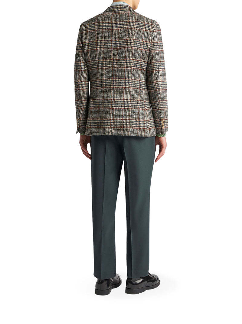 Etro Blazer In Beige Linen And Cotton Blend Men In Multicolor