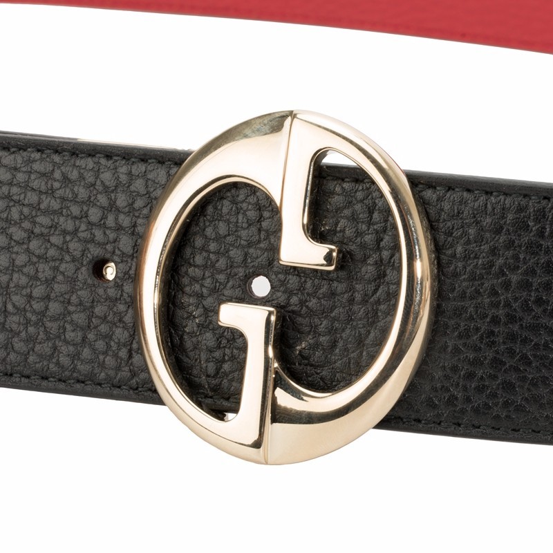 Gucci Metal Buckle Belt In Black