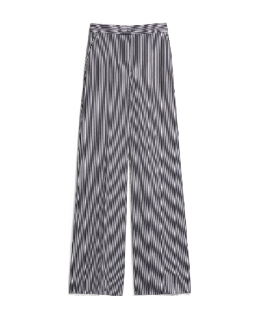 Max Mara Stripe-pattern Trousers In Gray