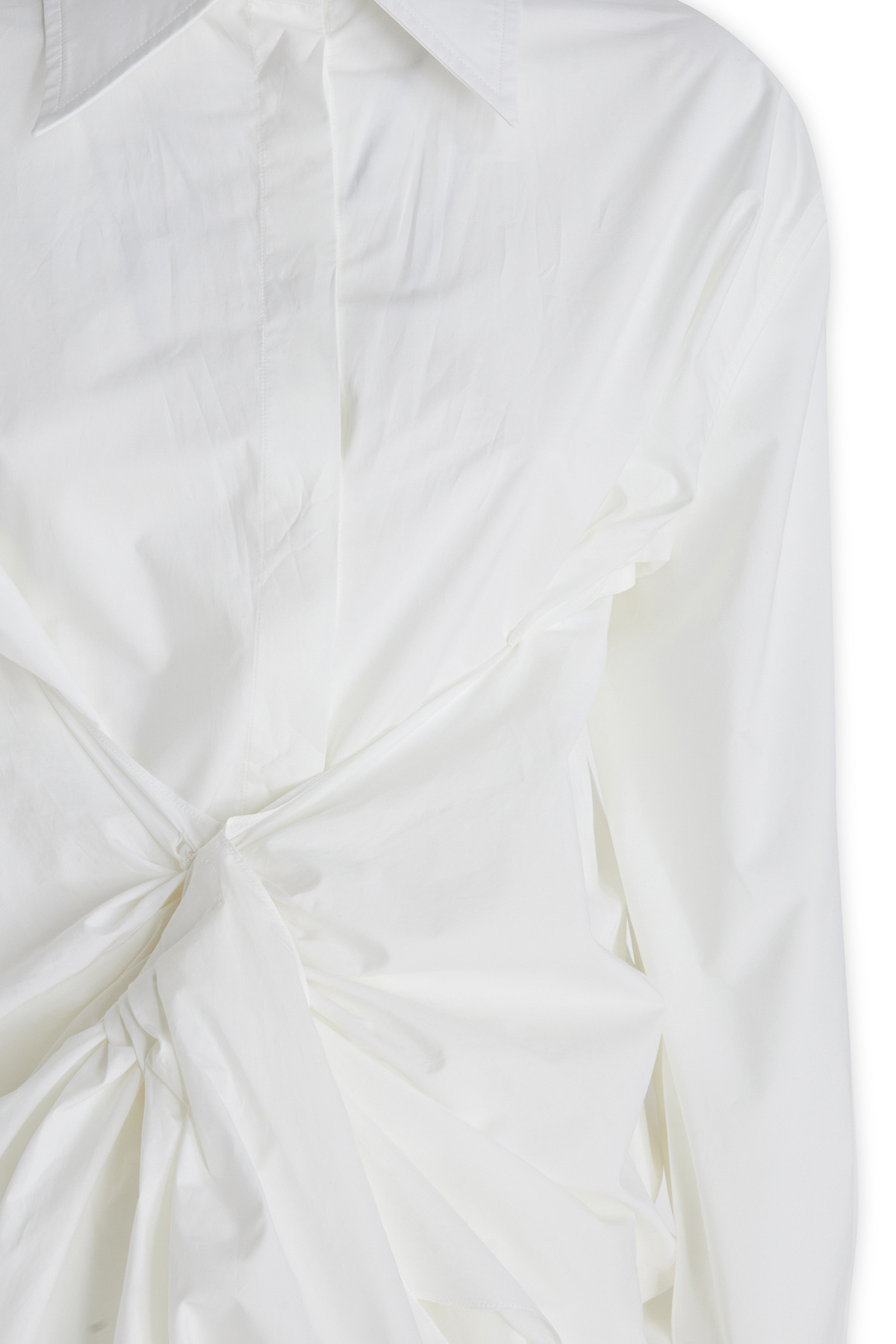 Shop Quira Large Silhouette Shirt In White