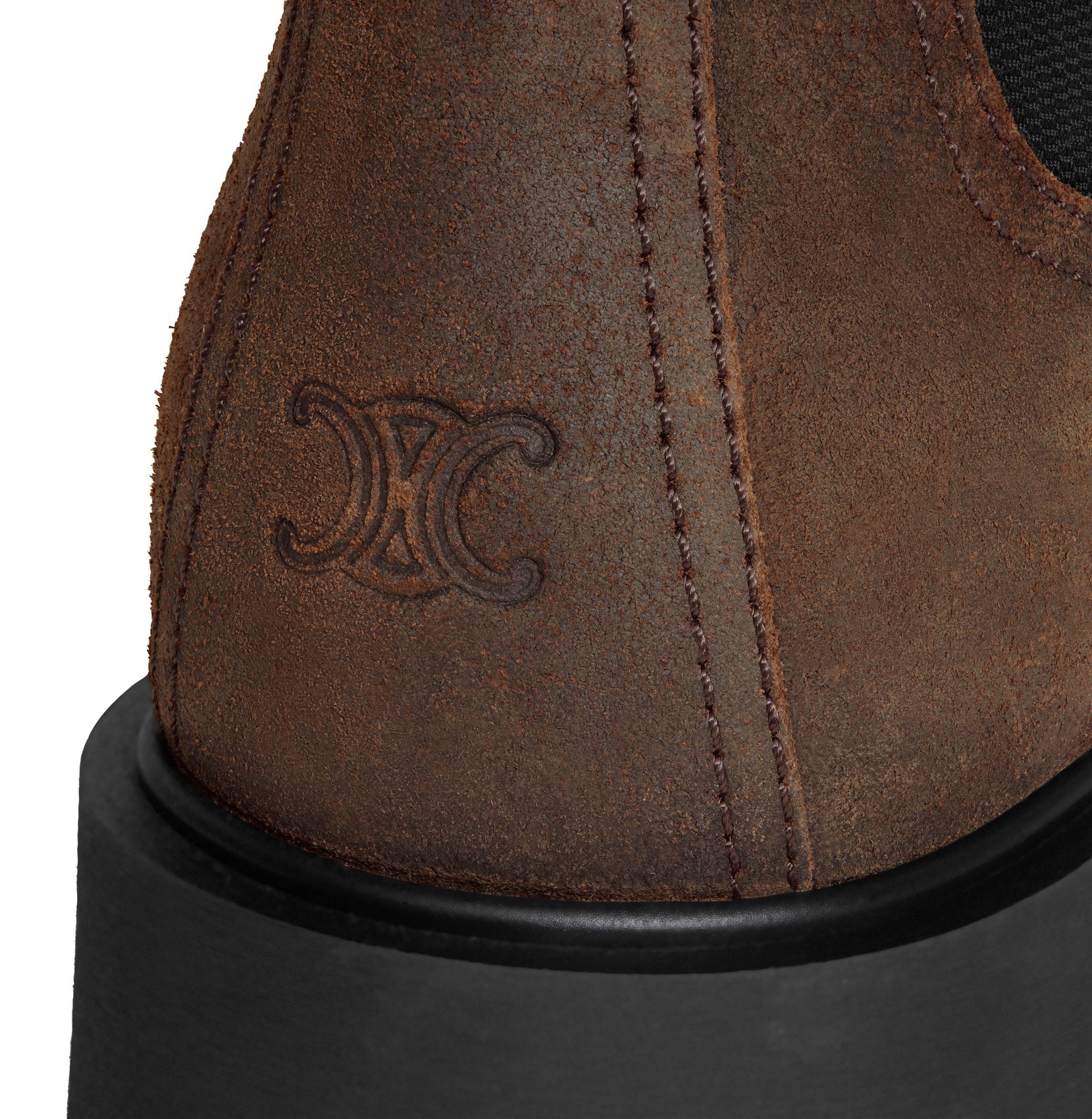 Celine Margaret Chelsea Boot In Waxed Suede Calfskin In Multi