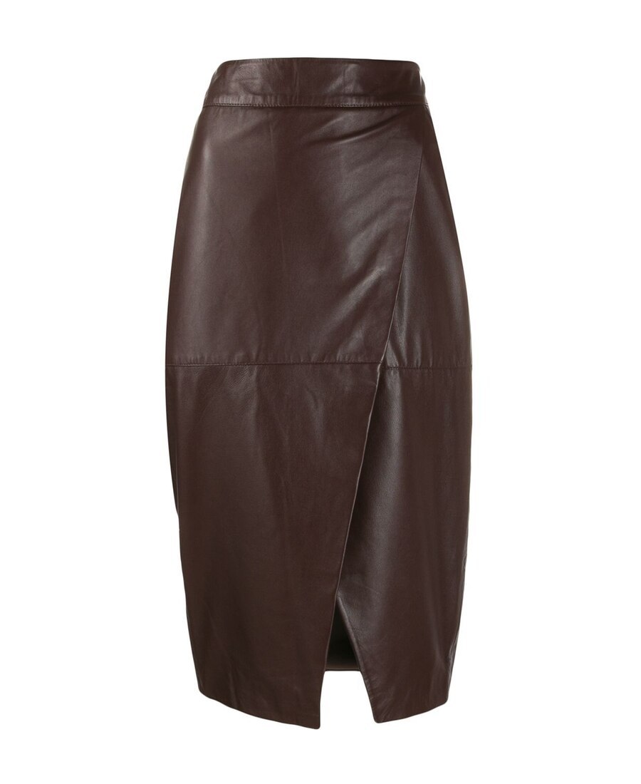 L'AUTRE CHOSE L'AUTRE CHOSE RUCHED LEATHER SKIRT 