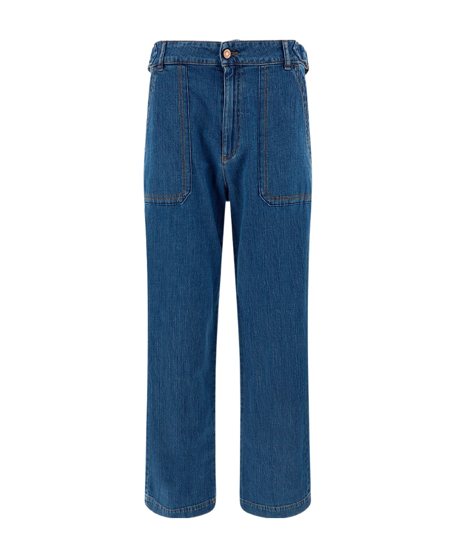Shop See By Chloé Wide-legged Jeans In Blue