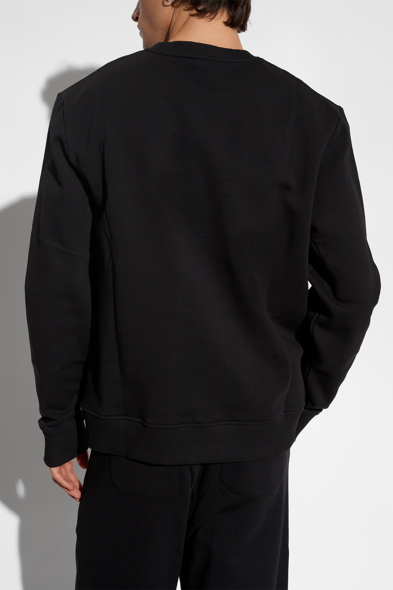 BALMAIN LOGO-LETTERING COTTON SWEATSHIRT 